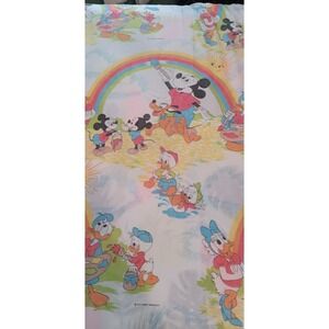Vintage Children's Disney Mickey Mouse & Friends Twin Bed Sheet Set 70s‎ Kidcore